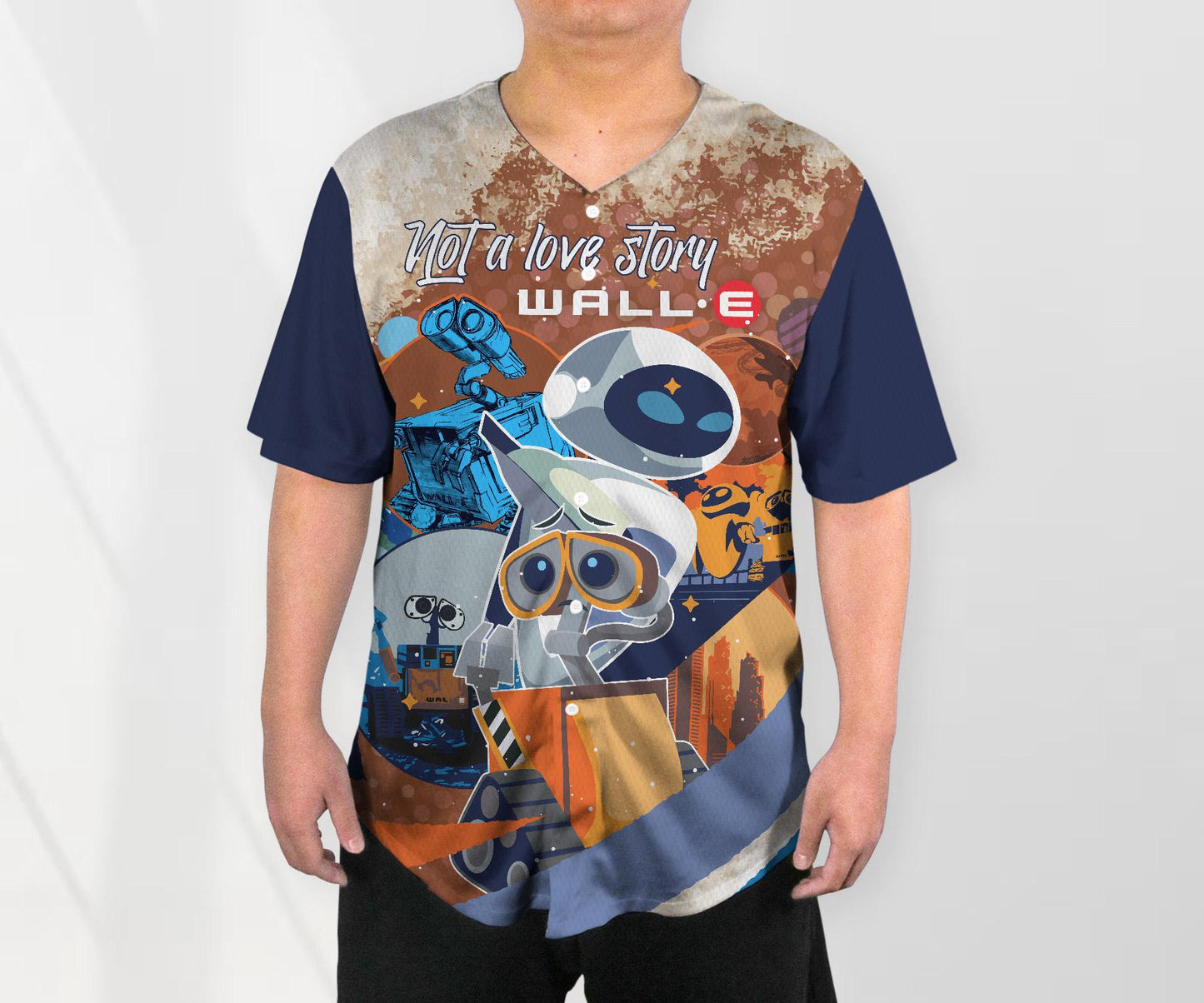 Wall-e Eve Jersey Shirt Cartoon Baseball Jersey Birthday Gifts