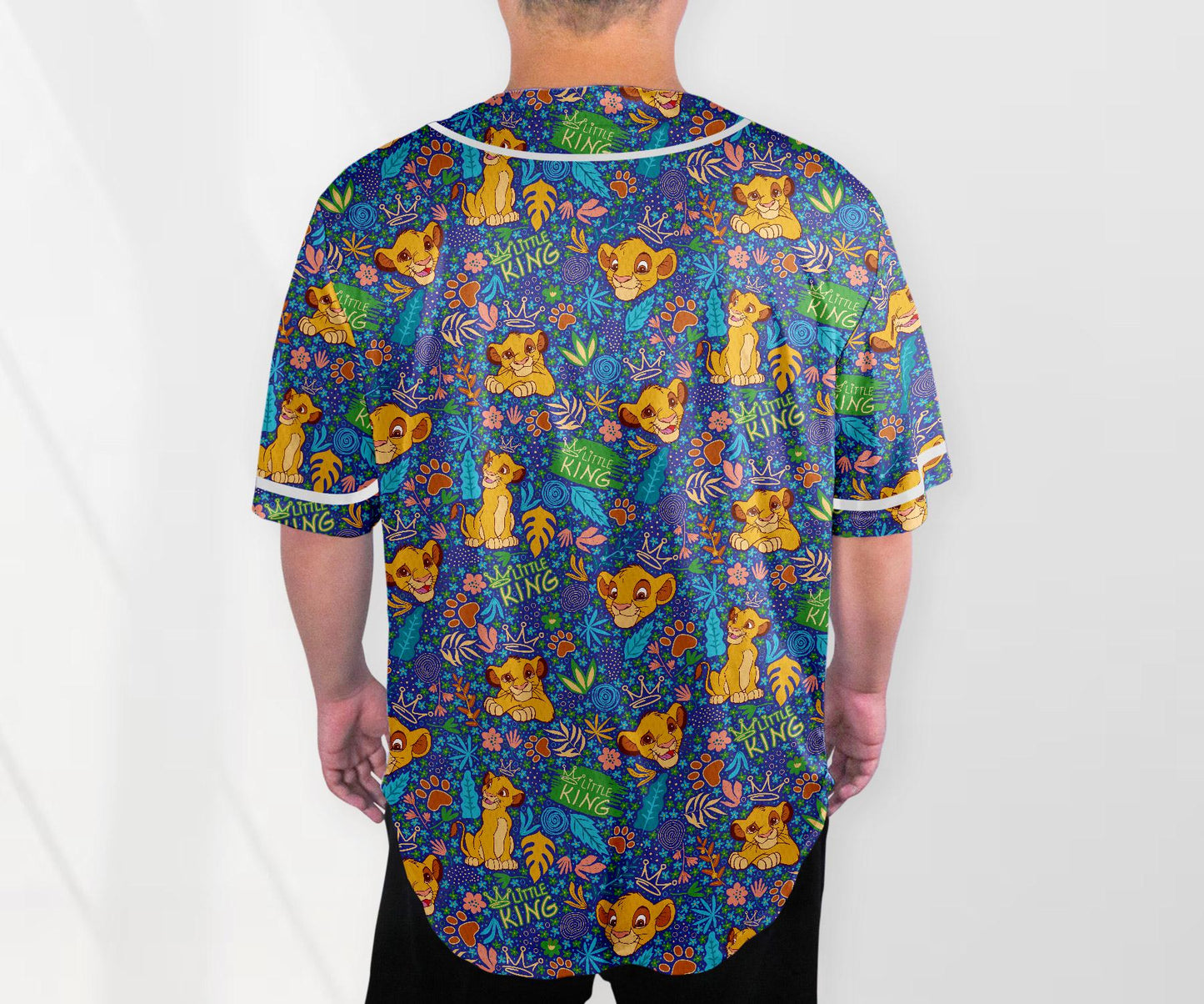 Simba Jersey Shirt Lion King Baseball Jersey Shirt Funny Simba Baseball Jersey Summer Tropical Shirt Simba Shirt Gifts