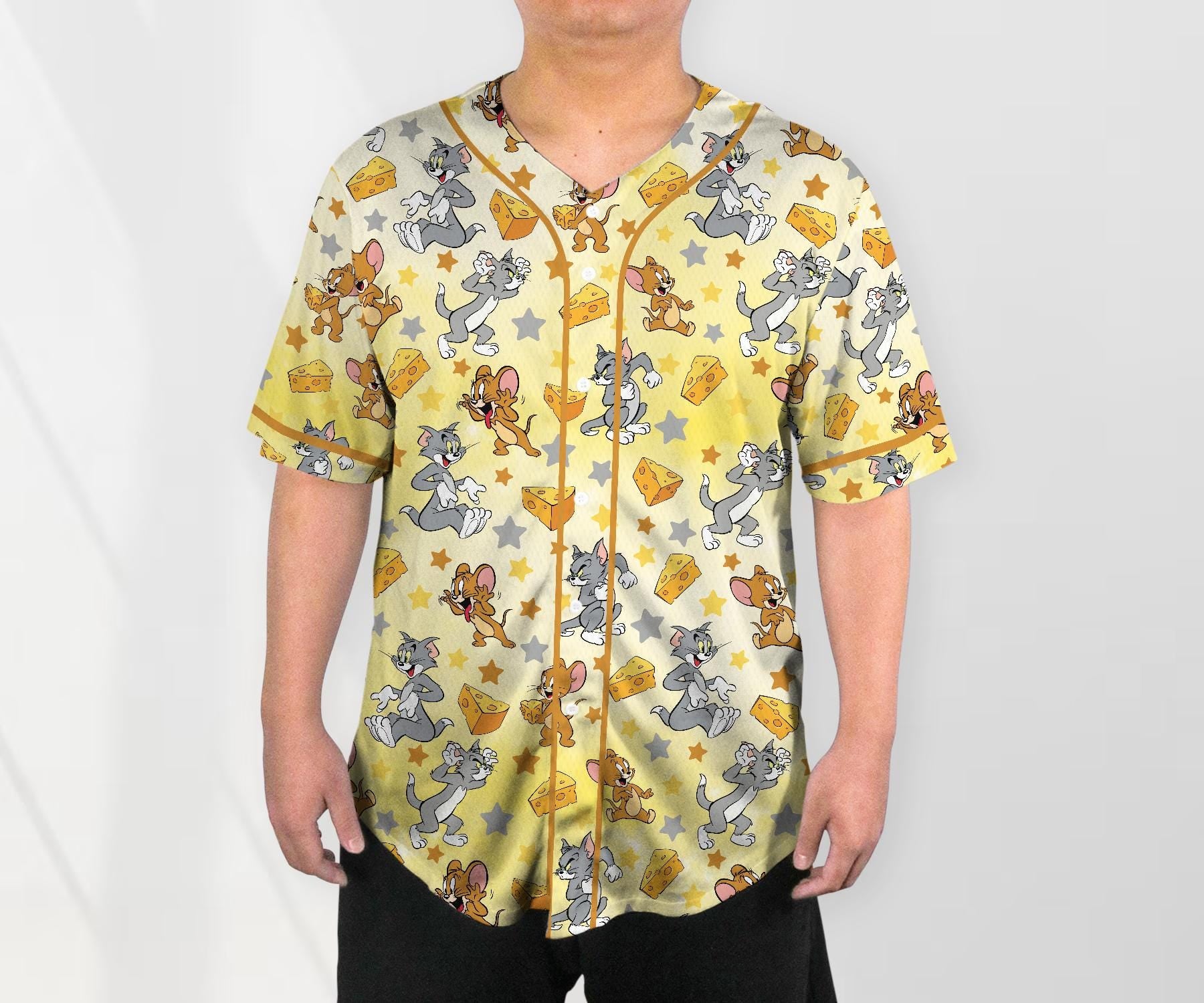 Tom And Jerry Jersey Tom And Jerry Shirt Cute Baseball Jersey Shirt Funny Jersey Shirt Tom Shirt Gifts