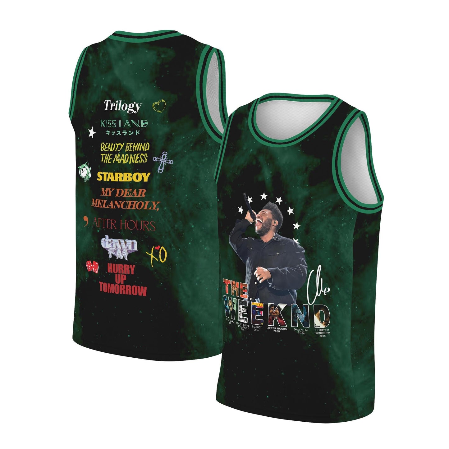 The Weeknd Merch XO Basketball Jersey, Graphic Tee, Hip Hop Lover Gift,Clothing, Hipster Fashion Top