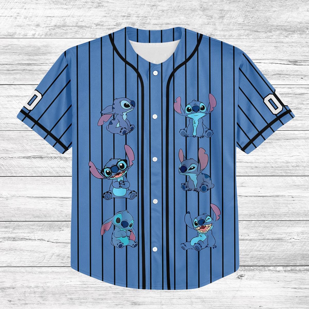 Custom Stitch Baseball Jersey, Kids Youth Adult Matching Outfit, Disney Trip 2025 Shirt, Personalized Lilo & Stitch Jersey