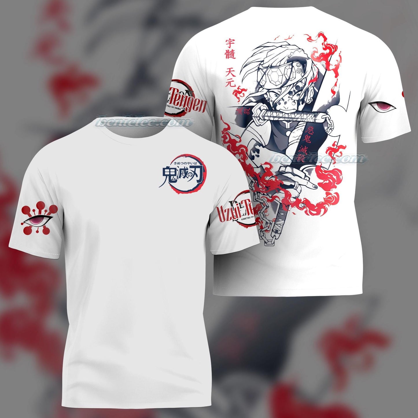 Demon Slayer Anime T Shirt 3D- Anime Manga Washed , Rengoku T Shirt , Anime Lover Shirt , Anime Fan gift , Kimetsu No Yaiba