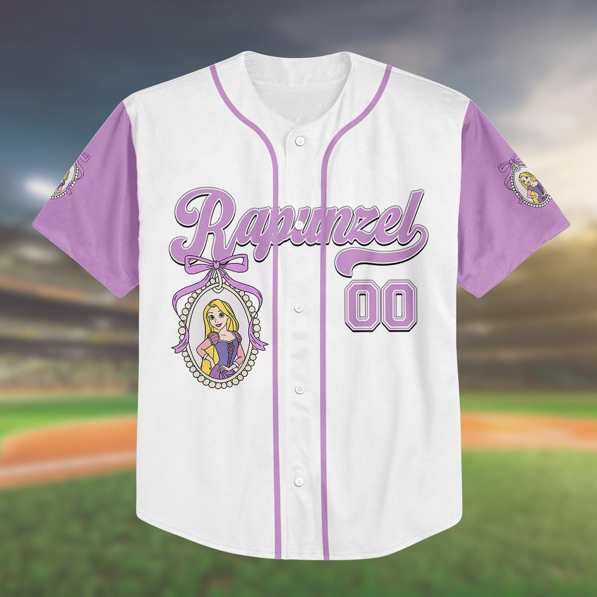 Girls Rapunzel Baseball Jersey, Custom Birthday Gift Shirt, Disney Princess Jersey, Personalized Disney Outfit, Family Trip 2025