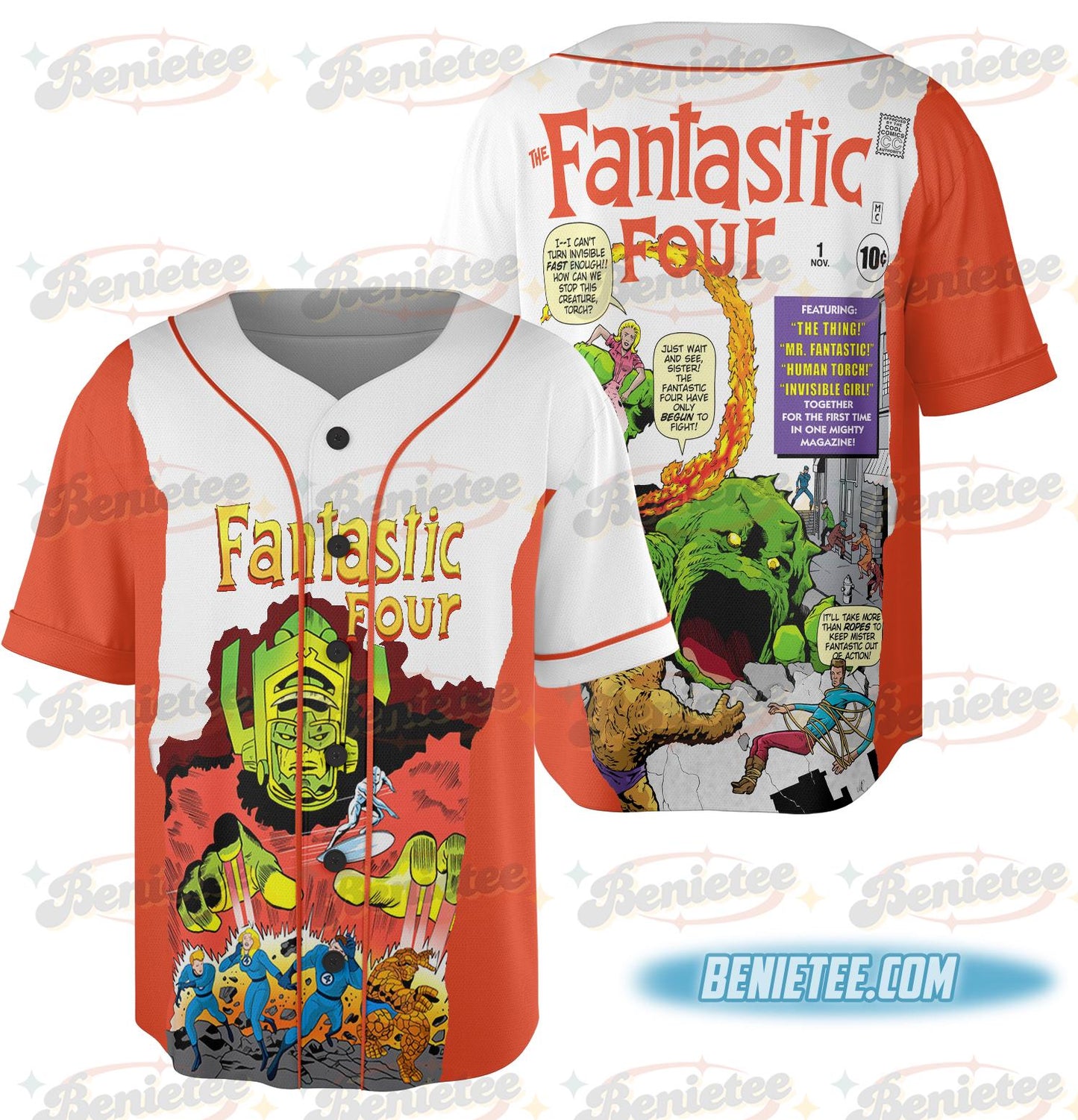 Fantastic 4 Movie Inspired Vintage Baseball Jersey, Marvel Studio Superhero Shirt, Reed Richards Doctor Doom Tee