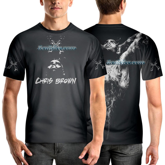 Rapper Chris Brown Breezy Bowl XX Tour Tee 3D