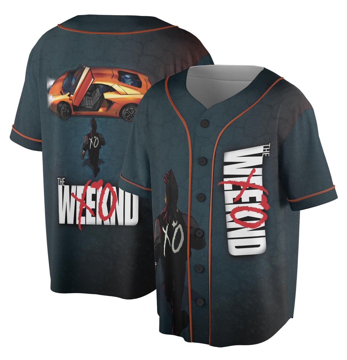 Starboy-Inspired Anime Baseball Jersey, Lamborghini The Weeknd Jersey, High GSM Apparel, Perfect Gift for Music and Street Culture Fans
