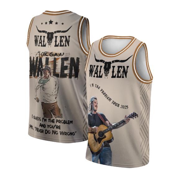 Morgan Wallen I’m The Problem Tour 2025 Basketball Jersey