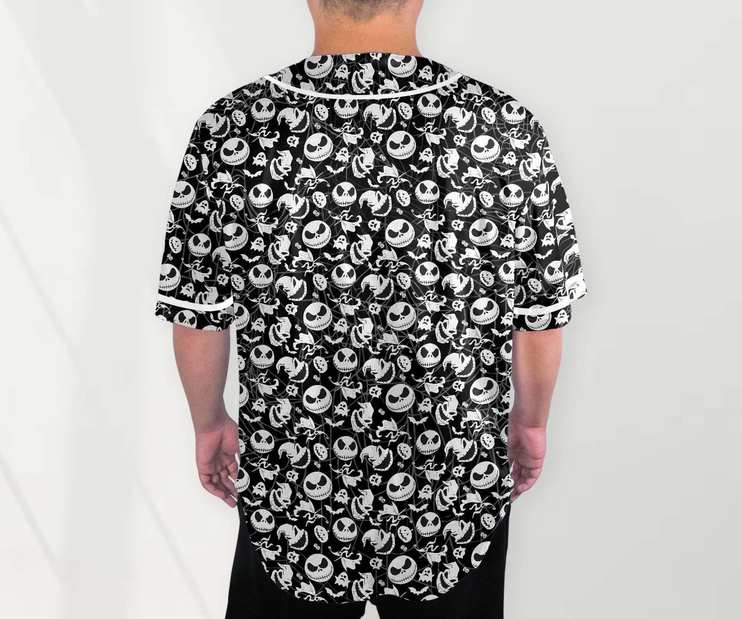 Pumpkin King Baseball Jersey Shirt, Oogie Boogie Halloween Button Up Shirt, Spooky Unisex Jersey, Nightmare Style Shirt Gift