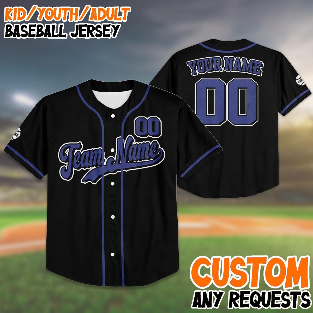 Custom Baseball Jersey Matching Outfits, Personalized Team Uniform Shirt for Kids, Youth, Adults, Family Team-Up Gift, Disney Trip 2025