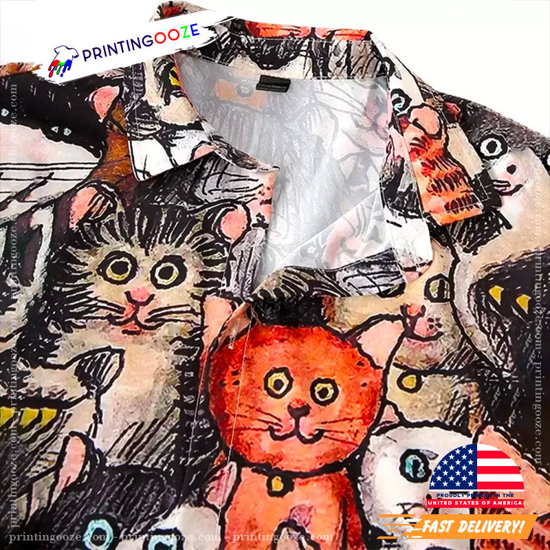 International Cat Day Hawaiian Shirt