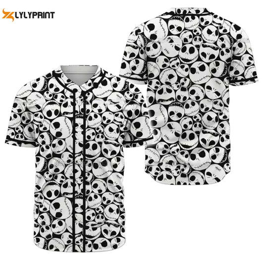 Jack Skellington Horror Movie Baseball Jersey - Gift for Men Women - Gift for Men Women - lylyprint.com