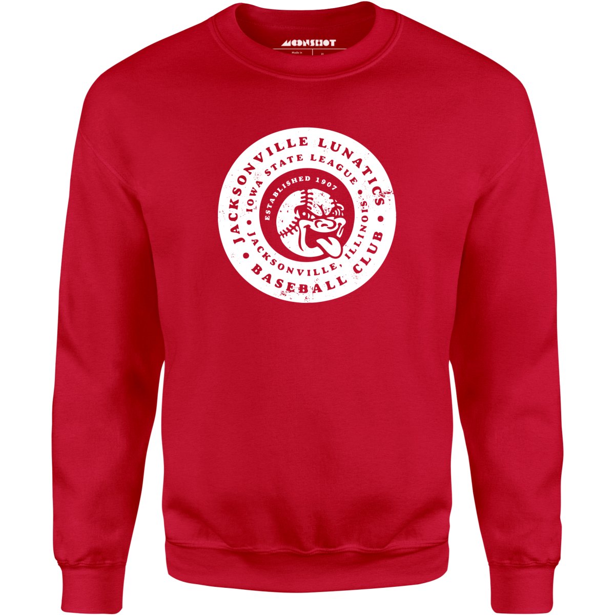 Jacksonville Lunatics - Illinois - Vintage Defunct Baseball Teams - Unisex Sweatshirt