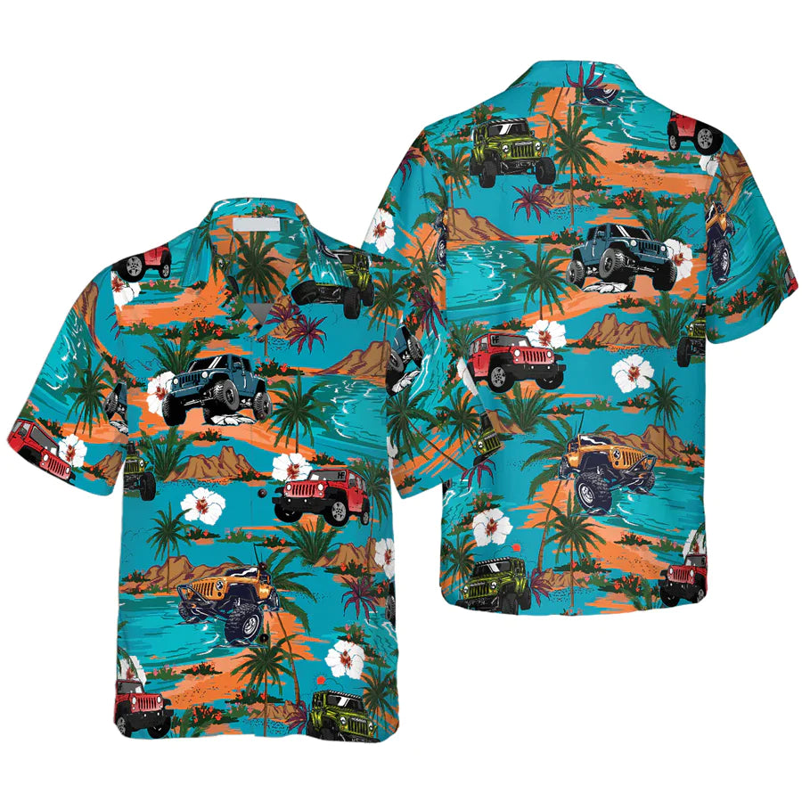 Jee Car Retro Summer Trendy Hawaiian Shirt