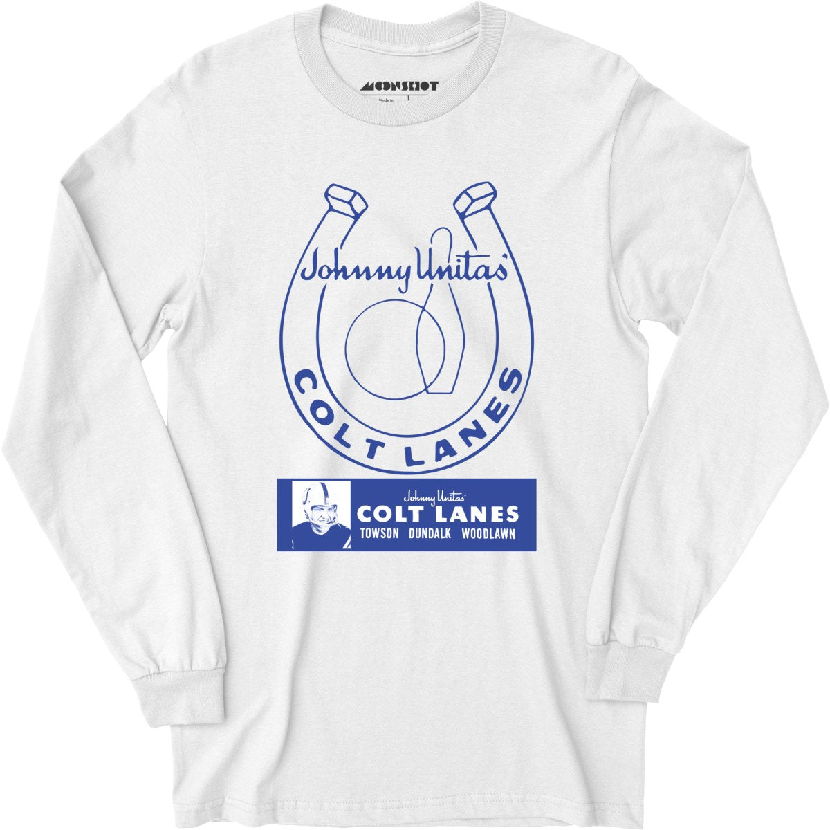 Johnny Unitas Colt Lanes - Maryland - Vintage Bowling Alley - Long Sleeve T-Shirt