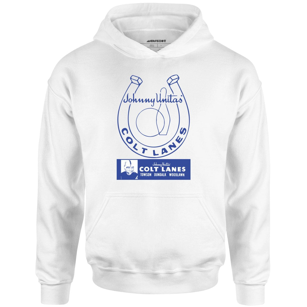 Johnny Unitas Colt Lanes - Maryland - Vintage Bowling Alley - Unisex Hoodie