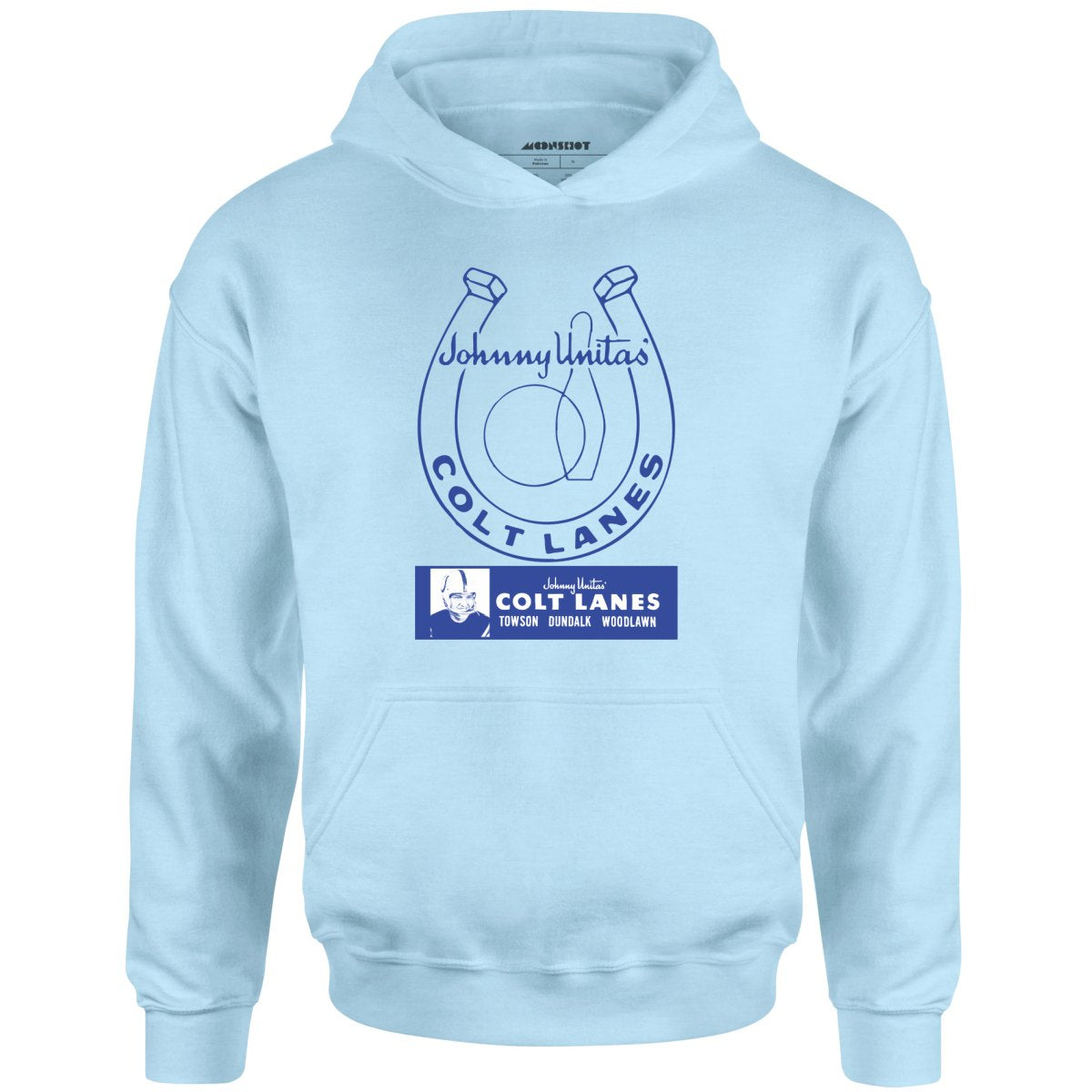 Johnny Unitas Colt Lanes - Maryland - Vintage Bowling Alley - Unisex Hoodie