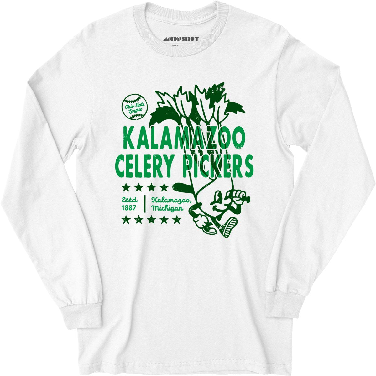 Kalamazoo Celery Pickers - Michigan - Vintage Defunct Baseball Teams - Long Sleeve T-Shirt