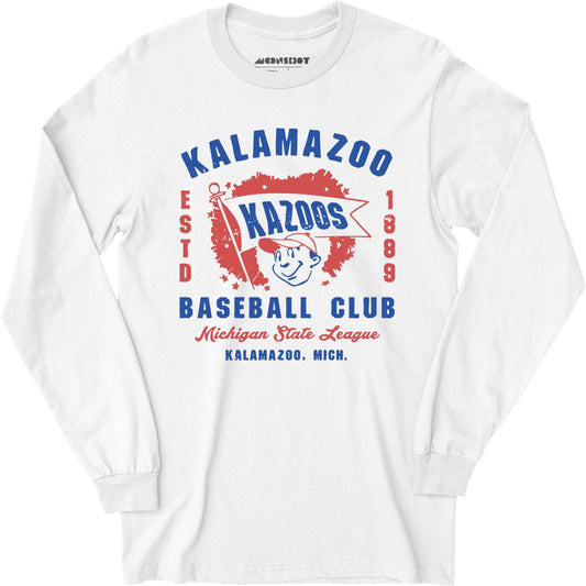 Kalamazoo Kazoos - Michigan - Vintage Defunct Baseball Teams - Long Sleeve T-Shirt