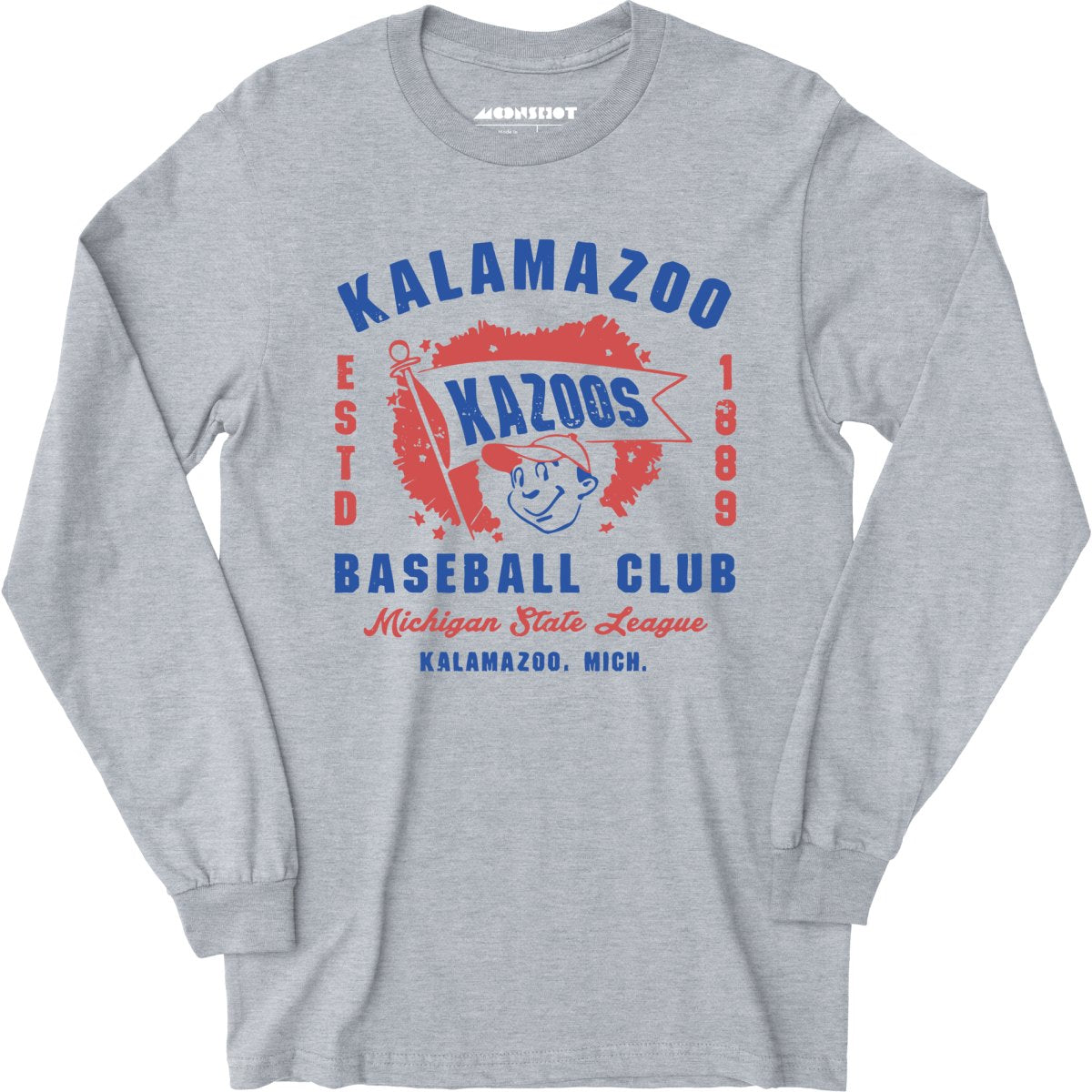 Kalamazoo Kazoos - Michigan - Vintage Defunct Baseball Teams - Long Sleeve T-Shirt