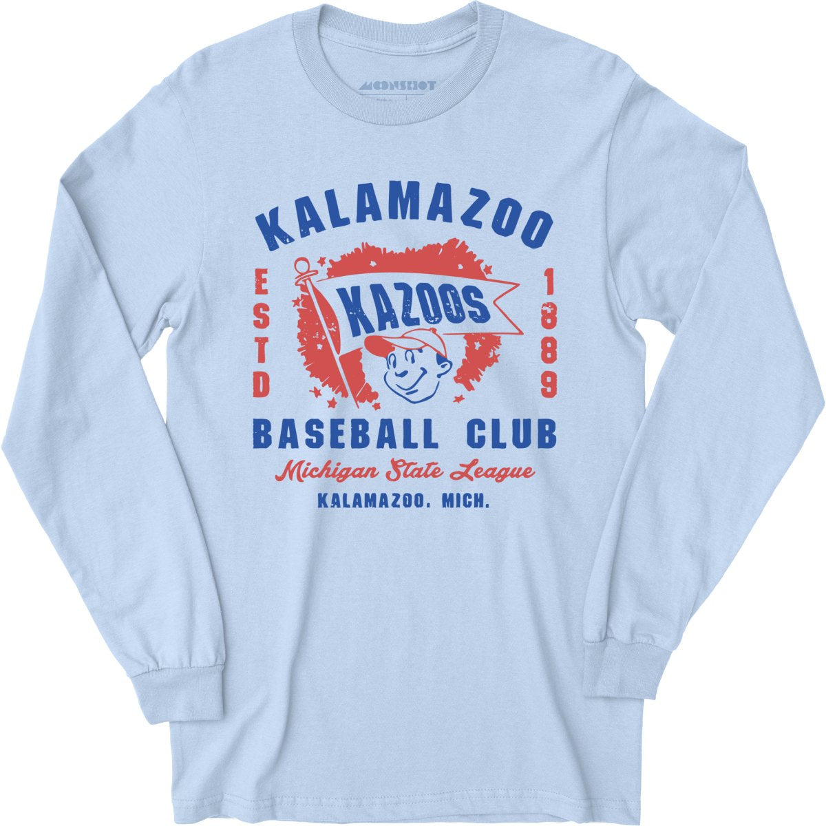 Kalamazoo Kazoos - Michigan - Vintage Defunct Baseball Teams - Long Sleeve T-Shirt