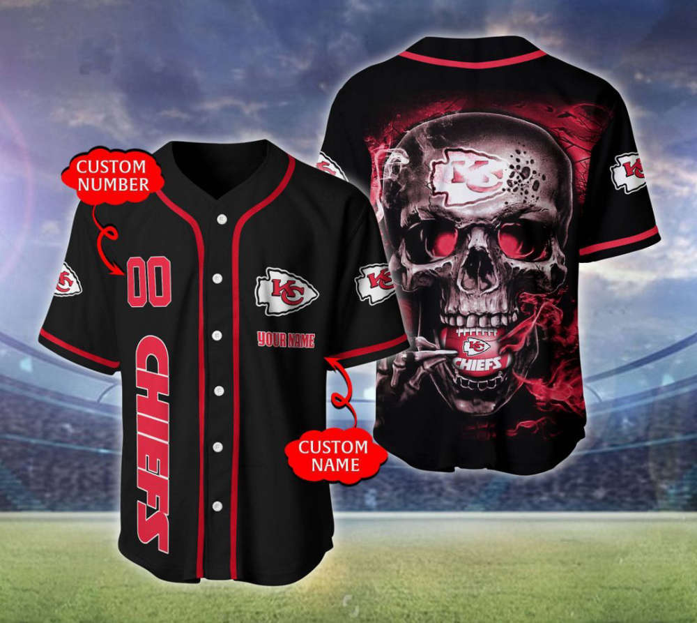 Kansas City Chiefs Personalized Baseball Jersey - lylyprint.com