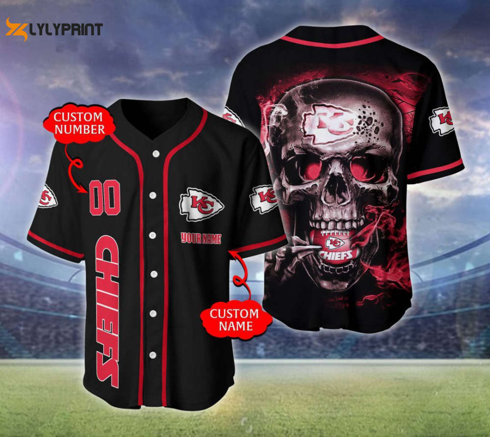 Kansas City Chiefs Personalized Baseball Jersey - lylyprint.com