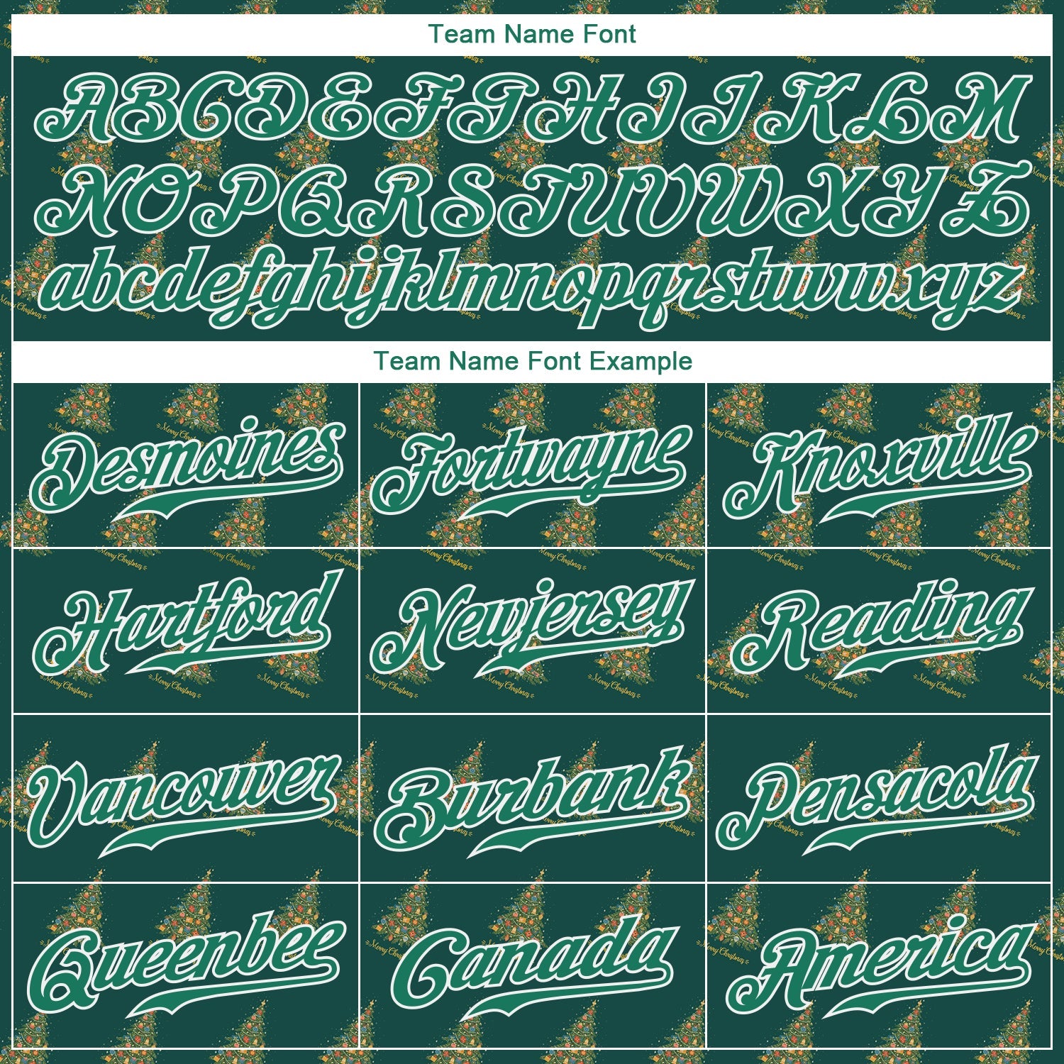 Custom Kelly Green Kelly Green-White Christmas 3D Authentic Baseball Jersey