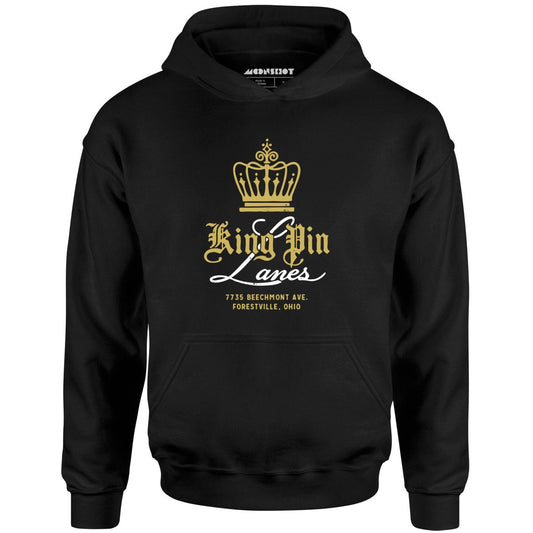 King Pin Lanes - Forestville, OH - Vintage Bowling Alley - Unisex Hoodie