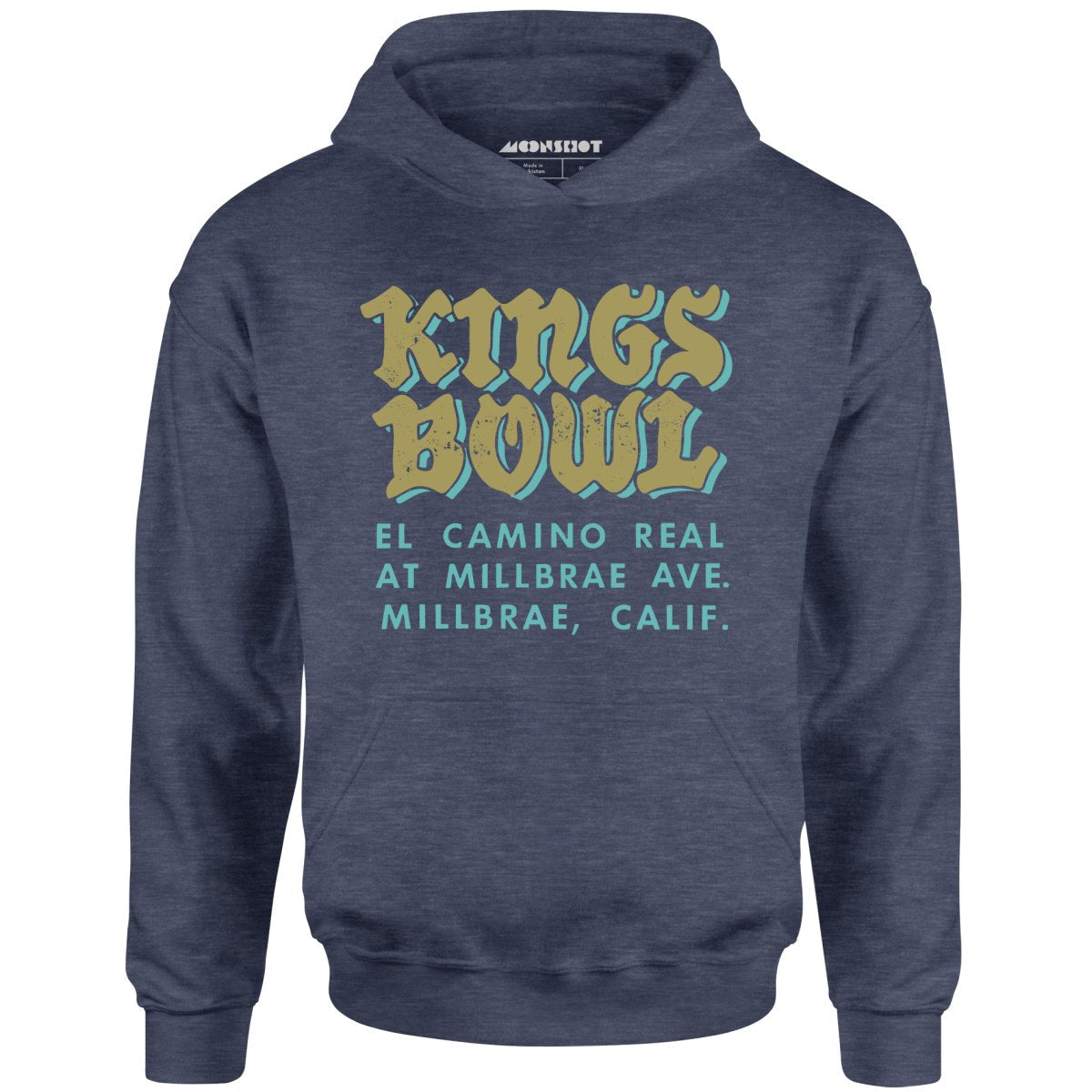 Kings Bowl - Millbrae, CA - Vintage Bowling Alley - Unisex Hoodie