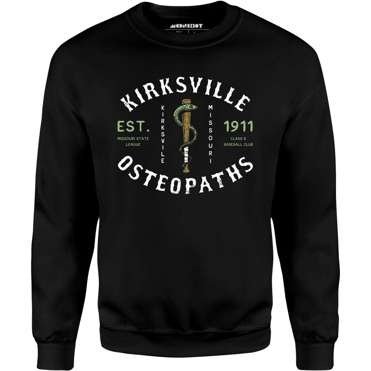 Kirksville Osteopaths - Missouri - Vintage Defunct Baseball Teams - Unisex Sweatshirt