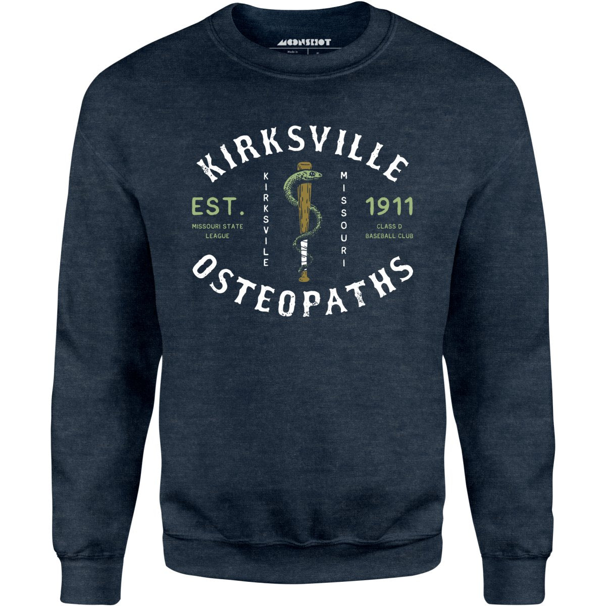 Kirksville Osteopaths - Missouri - Vintage Defunct Baseball Teams - Unisex Sweatshirt