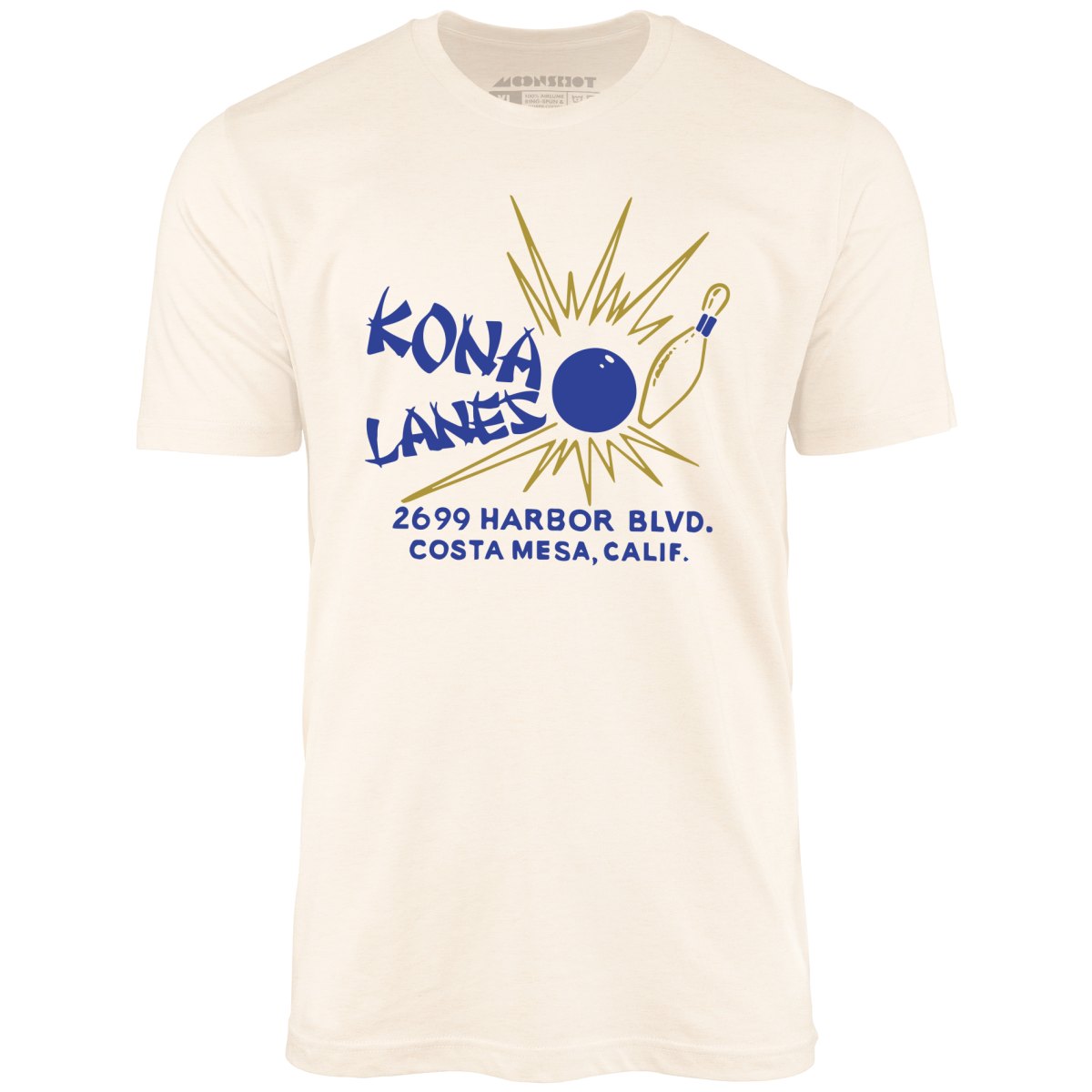 Kona Lanes v2 - Costa Mesa, CA - Vintage Bowling Alley - Unisex T-Shirt
