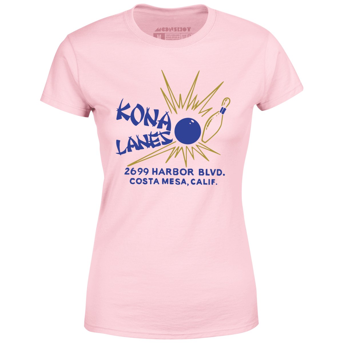 Kona Lanes v2 - Costa Mesa, CA - Vintage Bowling Alley - Women's T-Shirt