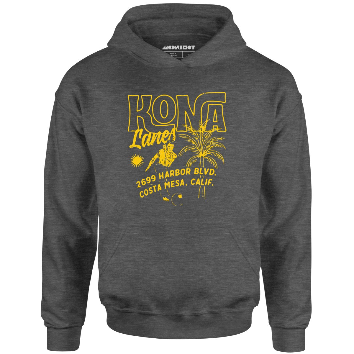 Kona Lanes v3 - Costa Mesa, CA - Vintage Bowling Alley - Unisex Hoodie