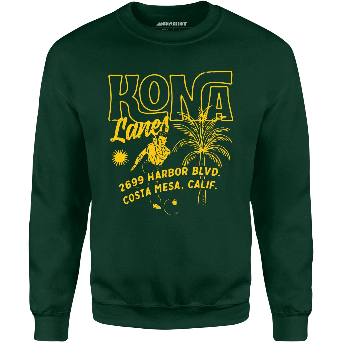 Kona Lanes v3 - Costa Mesa, CA - Vintage Bowling Alley - Unisex Sweatshirt