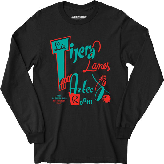 La Tijera Lanes - Los Angeles, CA - Vintage Bowling Alley - Long Sleeve T-Shirt
