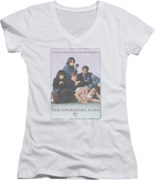 Ladies Movie Poster Breakfast Club V-Neck Shirt