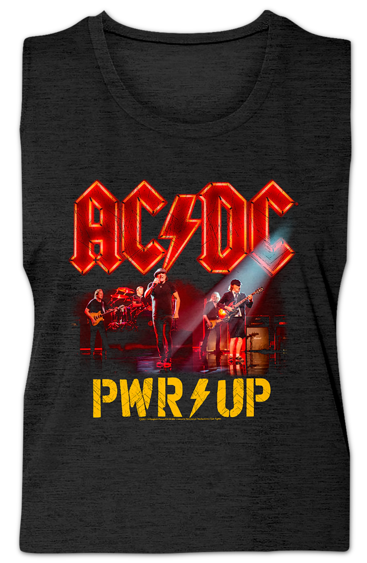 Ladies PWR UP Band Photo ACDC Sleeveless Shirt