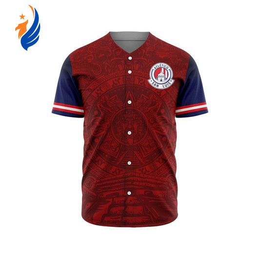 LIGA MX Atletico San Luis Special Aztec Design Baseball Jersey Gift for Men Women - Bafud