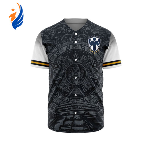LIGA MX C.F. Monterrey Special Aztec Design Baseball Jersey Gift for Men Women - Bafud