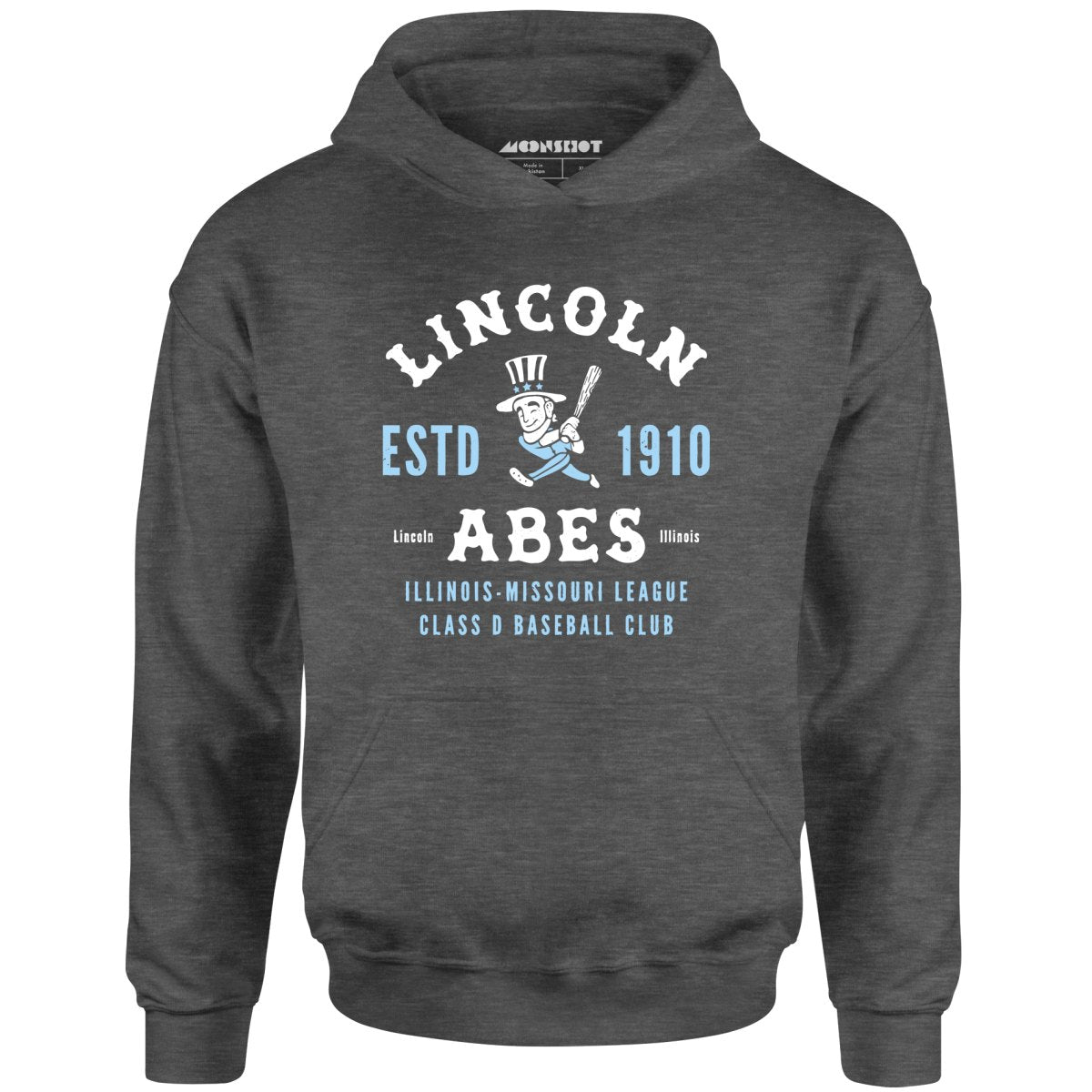 Lincoln Abes - Illinois - Vintage Defunct Baseball Teams - Unisex Hoodie
