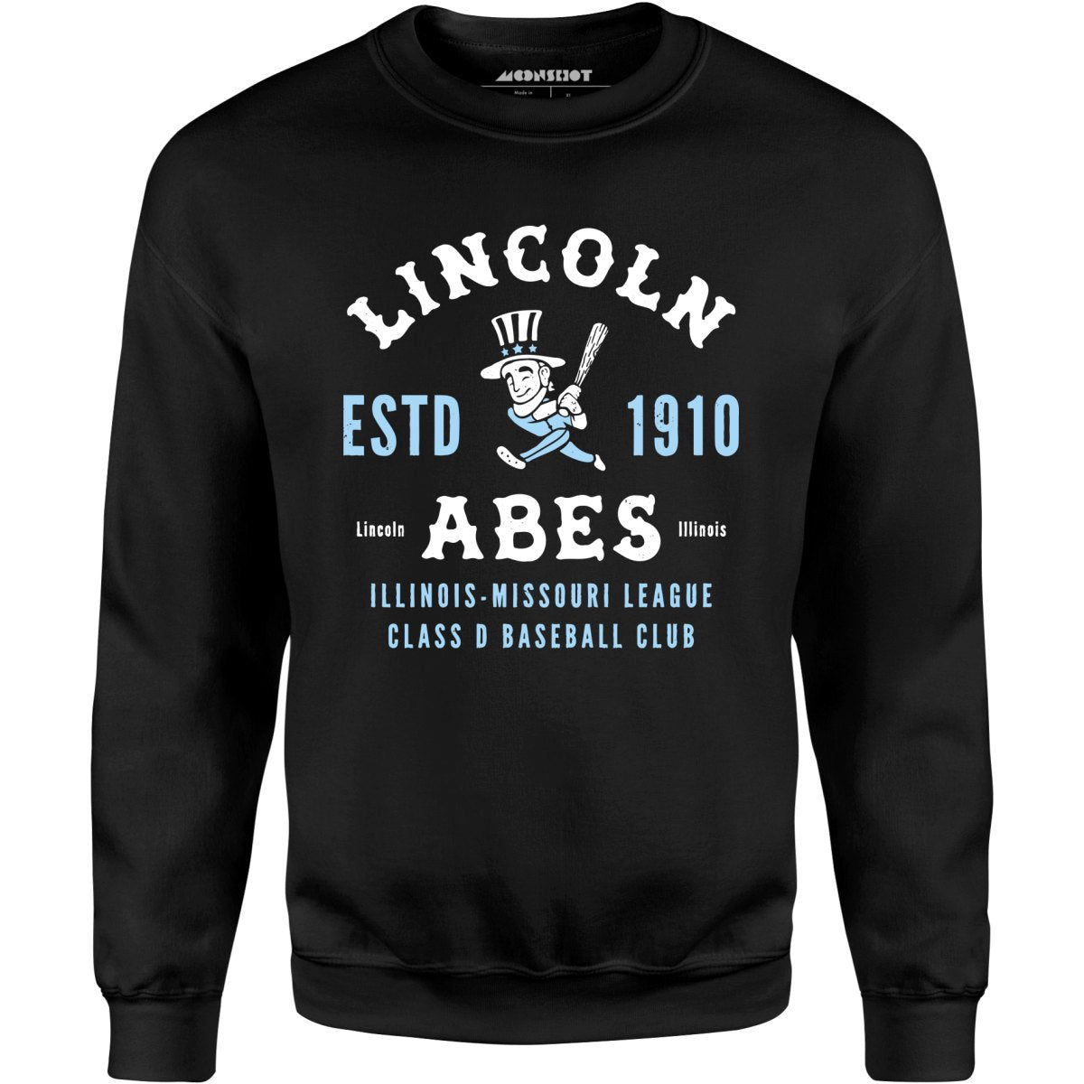 Lincoln Abes - Illinois - Vintage Defunct Baseball Teams - Unisex Sweatshirt