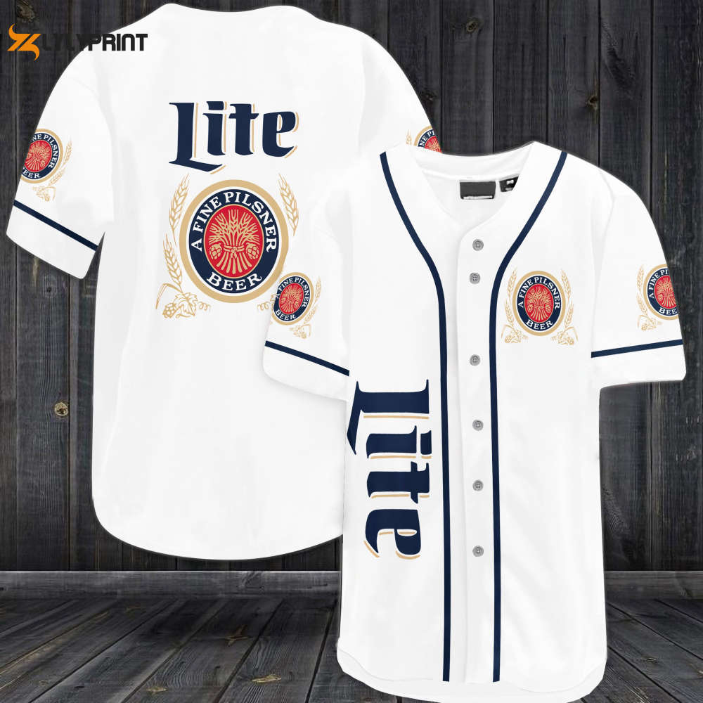 Lite A Fine Pilsner Beer Baseball Jersey - Gift for Men Women - lylyprint.com