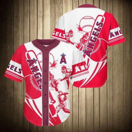 Los Angeles Angels Baseball Jersey BJ0003 - lylyprint.com