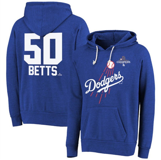 los angeles dodgers #50 mookie betts royal 2024 world series champions name &