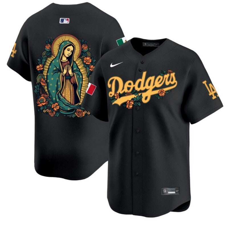los angeles dodgers black mexico guadalupe vapor premier limited baseball jersey
