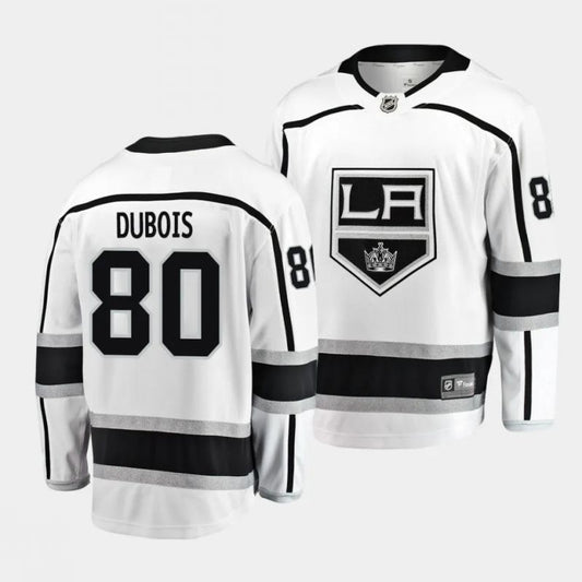 los angeles kings #80 pierre-luc dubois away white breakaway player jersey
