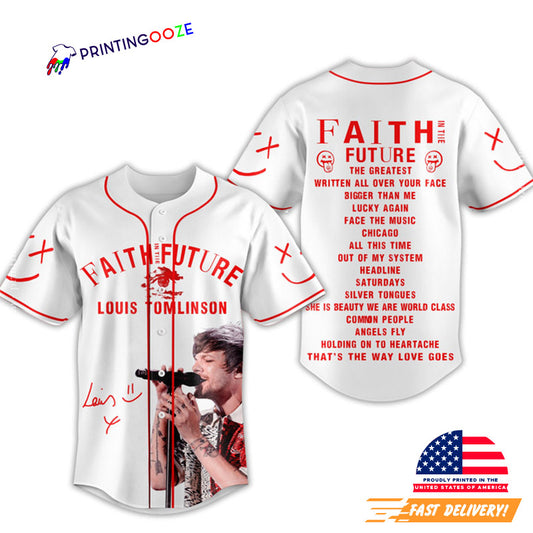 Louis Tomlinson 2023 Tour Playlist Baseball Jersey
