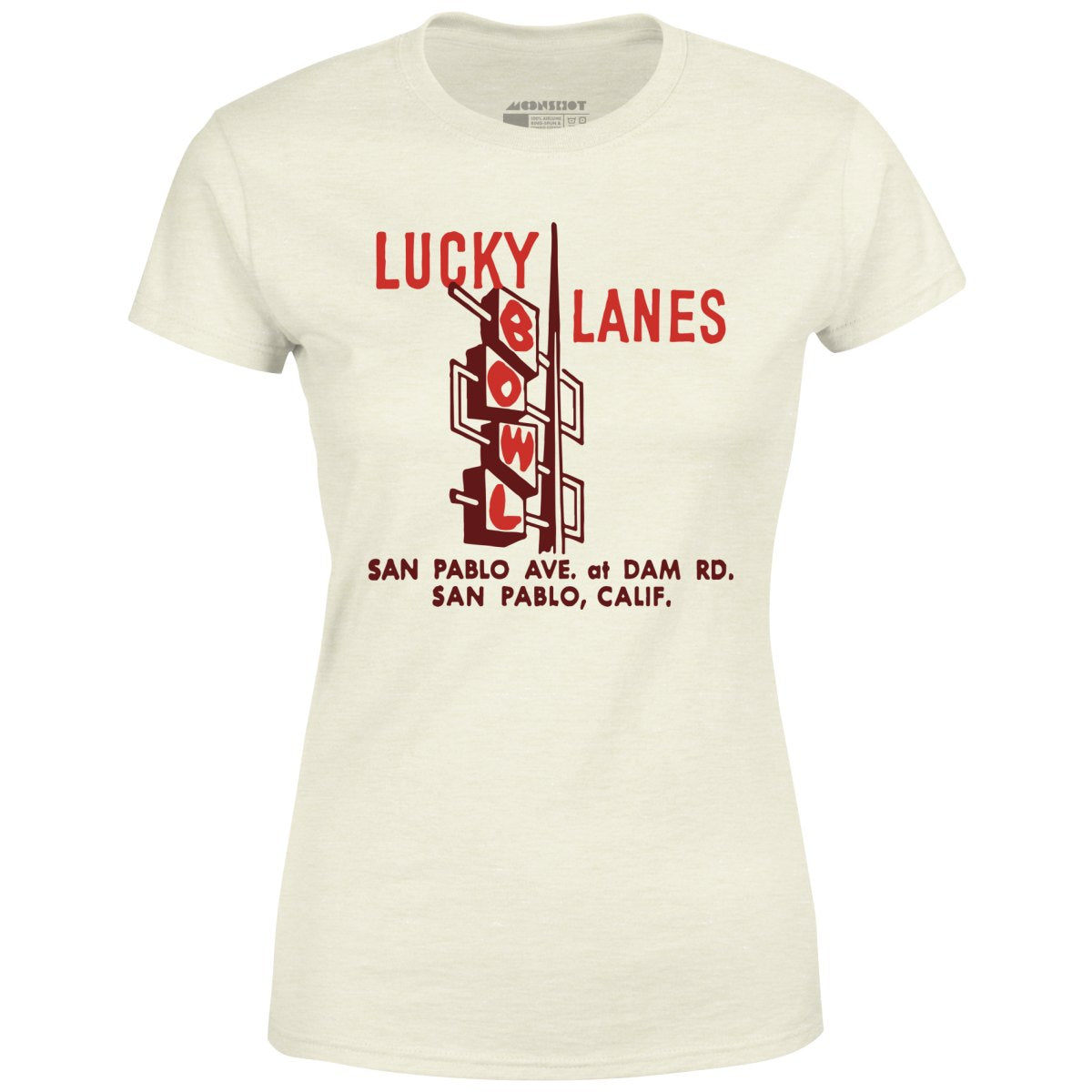 Lucky Lanes - San Pablo, CA - Vintage Bowling Alley - Women's T-Shirt