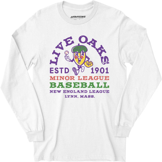Lynn Live Oaks - Massachusetts - Vintage Defunct Baseball Teams - Long Sleeve T-Shirt